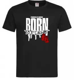 Мужская футболка Born to fight Черный фото