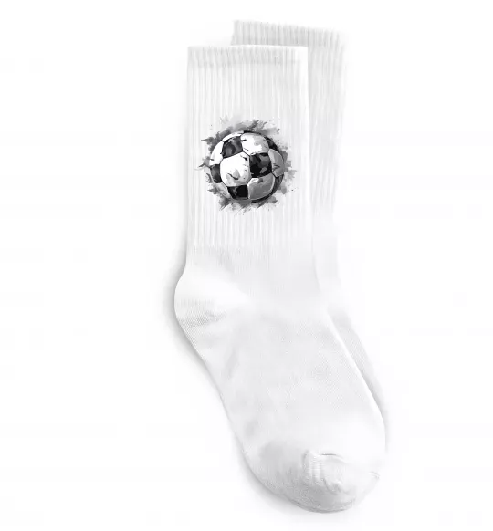 Шкарпетки Футбольний м'яч Білий фото