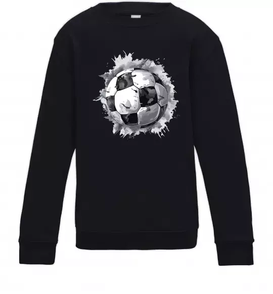 Дитячий світшот Футбольний м'яч Чорний фото