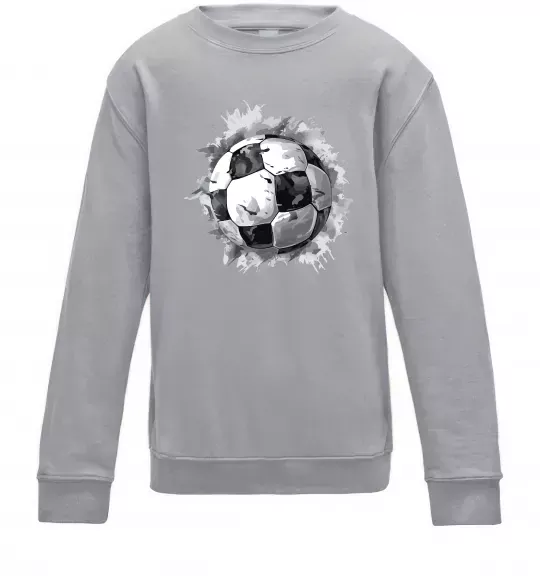 Дитячий світшот Футбольний м'яч Сірий меланж фото