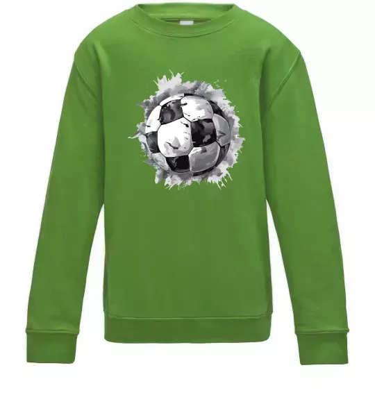 Дитячий світшот Футбольний м'яч Лаймовий фото