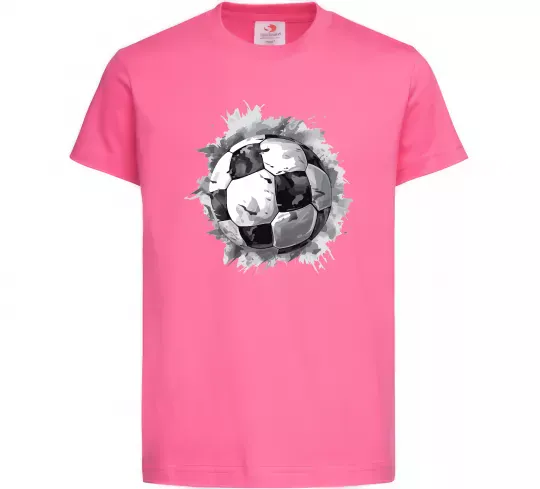 Детская футболка Футбольний м'яч Ярко-розовый фото