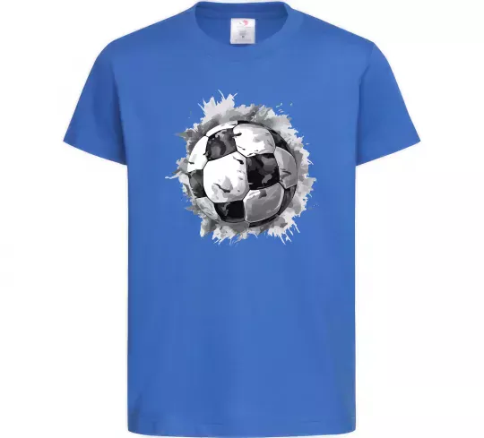 Детская футболка Футбольний м'яч Ярко-синий фото