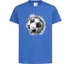 Детская футболка Футбольний м'яч Ярко-синий фото
