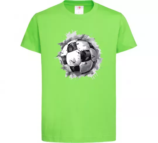 Детская футболка Футбольний м'яч Лаймовый фото