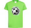 Детская футболка Футбольний м'яч Лаймовый фото