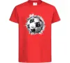 Детская футболка Футбольний м'яч Красный фото