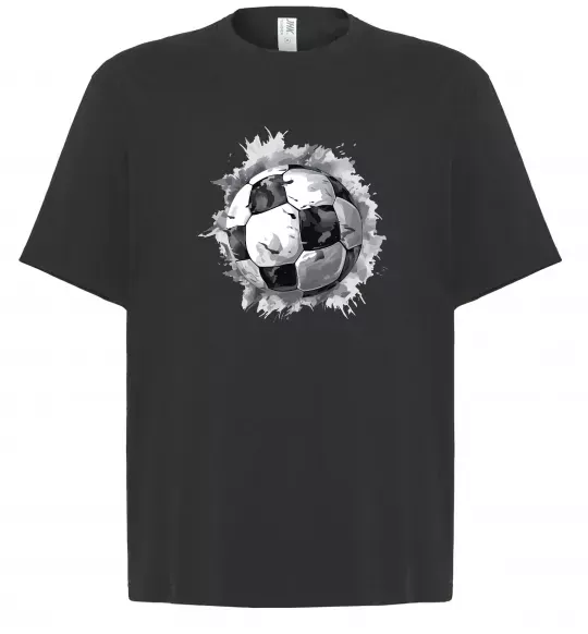 Футболка Оверсайз Футбольний м'яч Черный фото