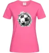 Жіноча футболка Футбольний м'яч Яскраво-рожевий фото