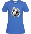Жіноча футболка Футбольний м'яч Яскраво-синій фото