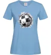 Жіноча футболка Футбольний м'яч Блакитний фото