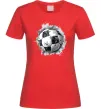 Жіноча футболка Футбольний м'яч Червоний фото