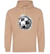Женская толстовка (худи) Футбольний м'яч Песочный фото