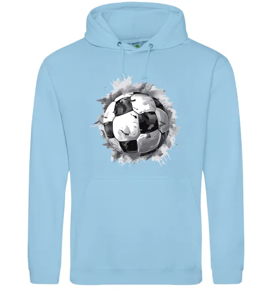 Жіноча толстовка (худі) Футбольний м'яч Блакитний фото