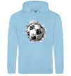 Жіноча толстовка (худі) Футбольний м'яч Блакитний фото