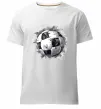 Мужская премиум футболка Футбольний м'яч Белый фото