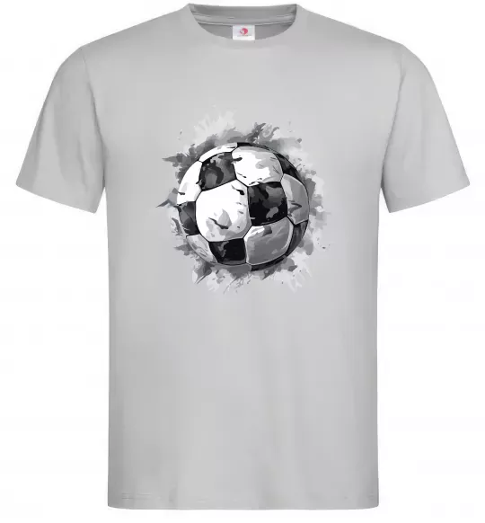 Мужская футболка Футбольний м'яч Серый фото