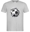 Мужская футболка Футбольний м'яч Серый фото