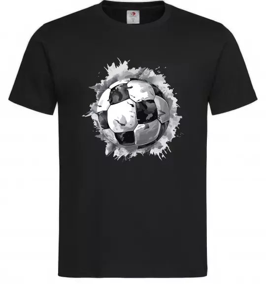 Мужская футболка Футбольний м'яч Черный фото