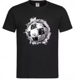 Мужская футболка Футбольний м'яч Черный фото