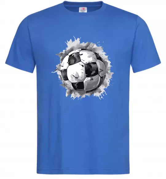 Мужская футболка Футбольний м'яч Ярко-синий фото