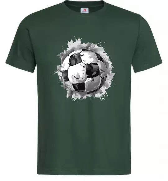 Мужская футболка Футбольний м'яч Темно-зеленый фото