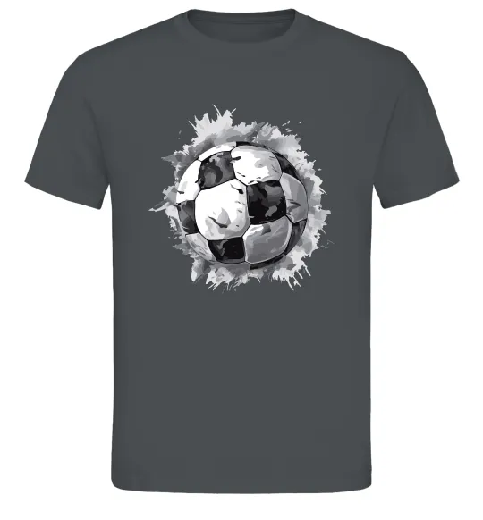 Мужская футболка Футбольний м'яч Графит фото