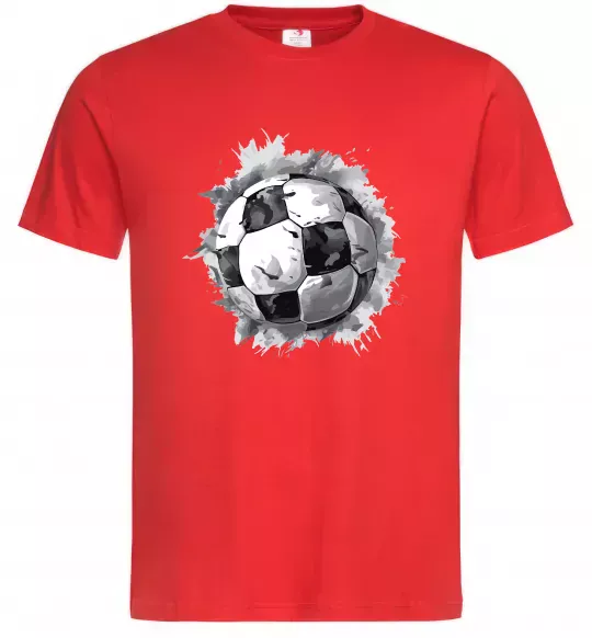 Мужская футболка Футбольний м'яч Красный фото