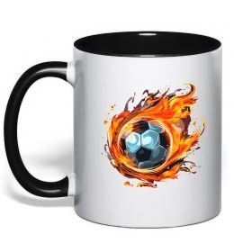 Чашка с цветной ручкой М'яч у вогні