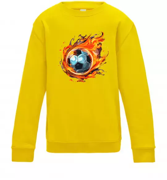 Дитячий світшот М'яч у вогні Сонячно жовтий фото