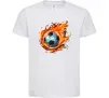 Дитяча футболка М'яч у вогні Білий фото