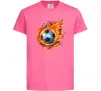 Дитяча футболка М'яч у вогні Яскраво-рожевий фото