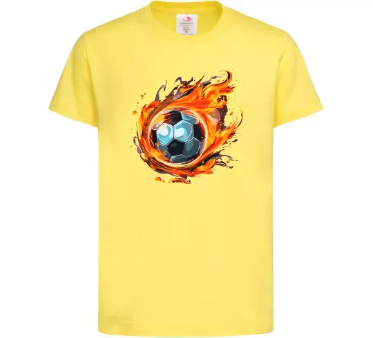 Дитяча футболка М'яч у вогні Лимонний фото