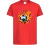 Дитяча футболка М'яч у вогні Червоний фото