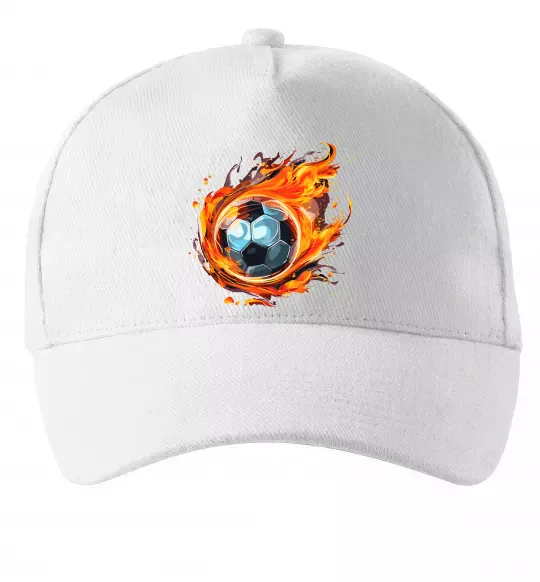 Кепка М'яч у вогні Білий фото