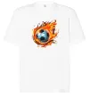 Футболка Оверсайз М'яч у вогні Белый фото