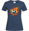 Женская футболка М'яч у вогні Темно-синий фото