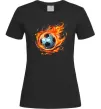 Женская футболка М'яч у вогні Черный фото