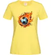 Женская футболка М'яч у вогні Лимонный фото