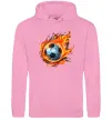 Чоловіча толстовка (худі) М'яч у вогні Рожевий фото