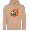 Мужская толстовка (худи) М'яч у вогні Песочный Мужская толстовка (худи) М'яч у вогні Песочный фото