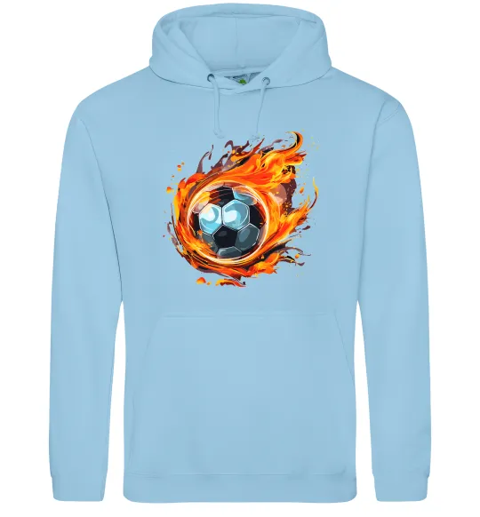Женская толстовка (худи) М'яч у вогні Голубой фото