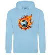 Женская толстовка (худи) М'яч у вогні Голубой фото