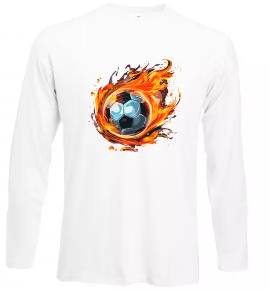 Лонгслив М'яч у вогні Белый фото