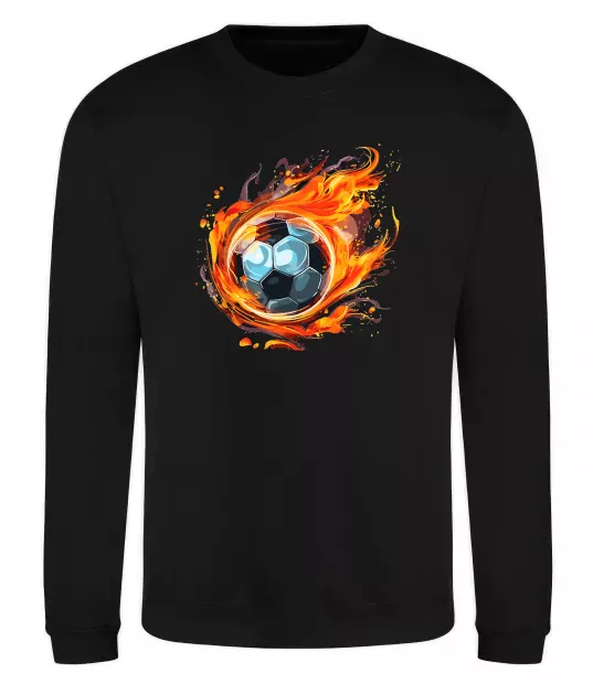 Свитшот М'яч у вогні Черный фото