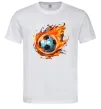 Мужская футболка М'яч у вогні Белый фото