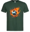 Мужская футболка М'яч у вогні Темно-зеленый фото