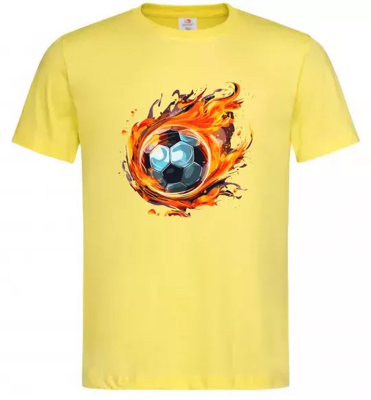 Мужская футболка М'яч у вогні Лимонный фото