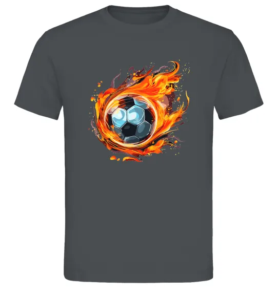 Мужская футболка М'яч у вогні Графит фото