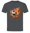 Мужская футболка М'яч у вогні Графит фото